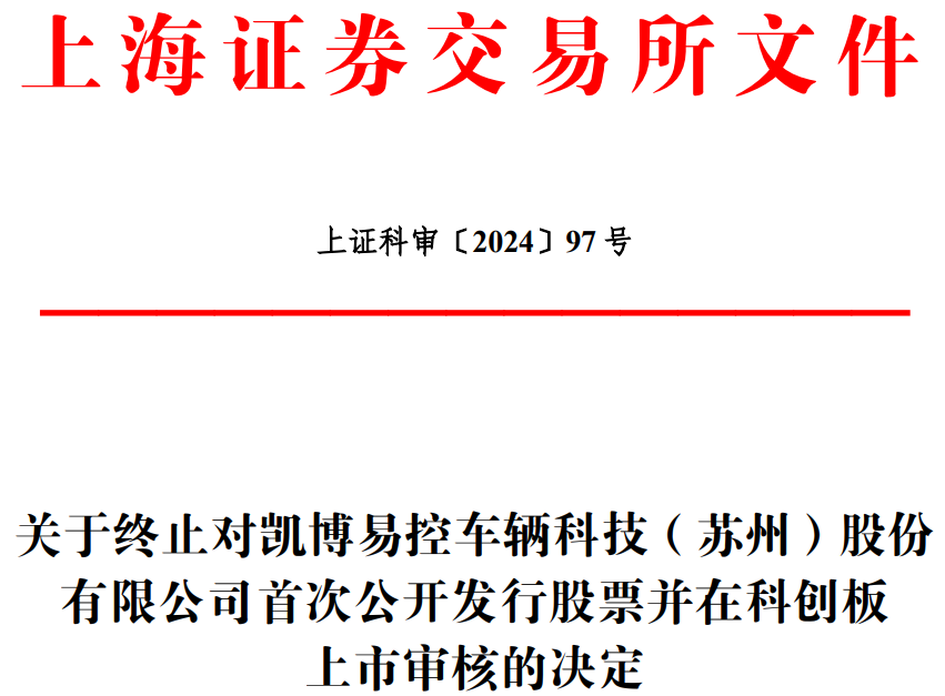 凯博易控终止科创板IPO 原拟募资15亿元 第 1 张