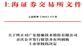 德聚技术终止科创板IPO 原拟募8.75亿中信证券保荐