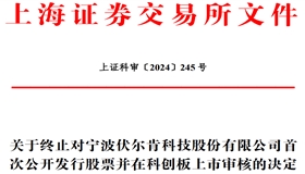 伏尔肯终止科创板IPO 原拟募资6亿元