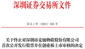 麦驰物联终止创业板IPO 原拟募资5亿元华英证券保荐