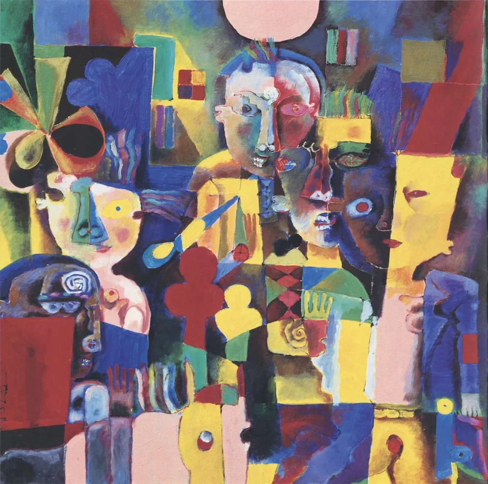 观石虎先生90年代油画作品