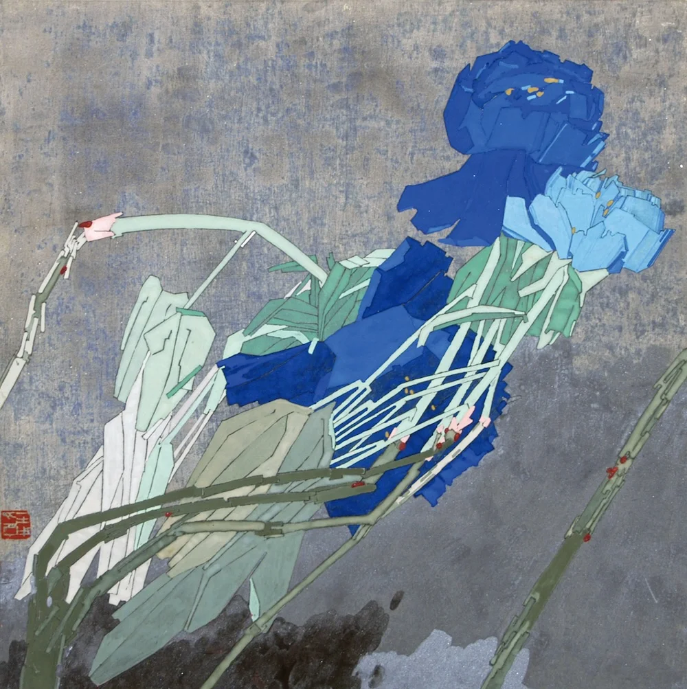 /ueditor/image/20260902/1788334341200576/e1d17e7efeefdc5744022313968c5873.webp 蓝月 2004年 纸本.石青 50cmx50cm_副本.webp